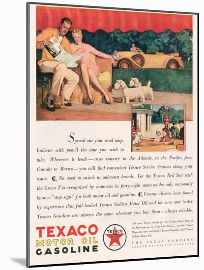 Texaco, Magazine Advertisement, USA, 1929-null-Mounted Giclee Print
