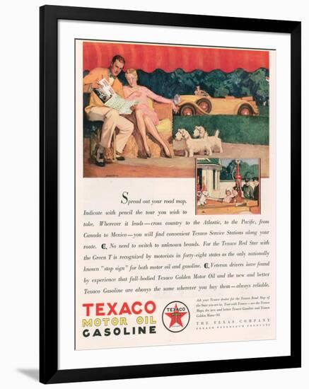 Texaco, Magazine Advertisement, USA, 1929-null-Framed Giclee Print