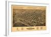 Texarkana, Arkansas - Panoramic Map-Lantern Press-Framed Art Print