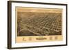 Texarkana, Arkansas - Panoramic Map-Lantern Press-Framed Art Print