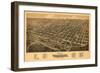 Texarkana, Arkansas - Panoramic Map-Lantern Press-Framed Art Print