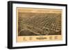 Texarkana, Arkansas - Panoramic Map-Lantern Press-Framed Art Print