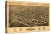 Texarkana, Arkansas - Panoramic Map-Lantern Press-Stretched Canvas