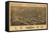 Texarkana, Texas - Panoramic Map-Lantern Press-Framed Stretched Canvas