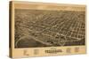 Texarkana, Texas - Panoramic Map-Lantern Press-Stretched Canvas