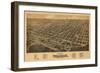 Texarkana, Texas - Panoramic Map-Lantern Press-Framed Art Print