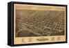 Texarkana, Texas - Panoramic Map-Lantern Press-Framed Stretched Canvas