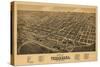 Texarkana, Texas - Panoramic Map-Lantern Press-Stretched Canvas