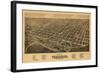 Texarkana, Texas - Panoramic Map-Lantern Press-Framed Art Print