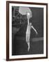 Texas A&M Basketball Player Bob Kurland Reaching to Make a Basket-Myron Davis-Framed Photographic Print