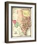 Texas and Indian Territory - Panoramic Map-Lantern Press-Framed Art Print