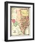 Texas and Indian Territory - Panoramic Map-Lantern Press-Framed Art Print