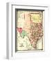 Texas and Indian Territory - Panoramic Map-Lantern Press-Framed Art Print