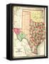 Texas and Indian Territory - Panoramic Map-Lantern Press-Framed Stretched Canvas