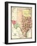 Texas and Indian Territory - Panoramic Map-Lantern Press-Framed Art Print