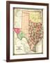 Texas and Indian Territory - Panoramic Map-Lantern Press-Framed Art Print