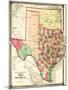 Texas and Indian Territory - Panoramic Map-Lantern Press-Mounted Art Print