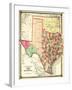 Texas and Indian Territory - Panoramic Map-Lantern Press-Framed Art Print