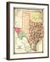 Texas and Indian Territory - Panoramic Map-Lantern Press-Framed Art Print