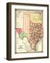 Texas and Indian Territory - Panoramic Map-Lantern Press-Framed Art Print