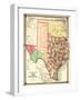 Texas and Indian Territory - Panoramic Map-Lantern Press-Framed Art Print