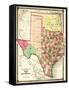 Texas and Indian Territory - Panoramic Map-Lantern Press-Framed Stretched Canvas