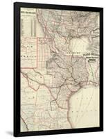 Texas and Mexico, Houston and Texas Central Railways, c.1885-null-Framed Art Print