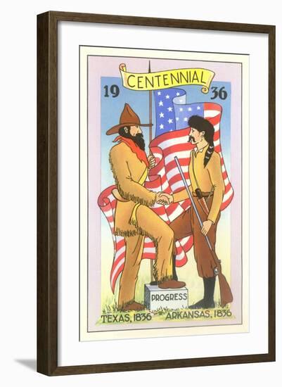 Texas Arkansas Centenial, 1936-null-Framed Art Print