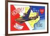 Texas - B-24 Howdy, Bound for Tokyo WWII Promo-Lantern Press-Framed Art Print