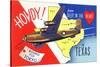 Texas - B-24 Howdy, Bound for Tokyo WWII Promo-Lantern Press-Stretched Canvas