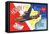 Texas - B-24 Howdy, Bound for Tokyo WWII Promo-Lantern Press-Framed Stretched Canvas
