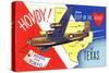 Texas - B-24 Howdy, Bound for Tokyo WWII Promo-Lantern Press-Stretched Canvas