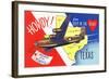 Texas - B-24 Howdy, Bound for Tokyo WWII Promo-Lantern Press-Framed Art Print