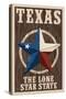 Texas - Barn Star-Lantern Press-Stretched Canvas