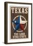 Texas - Barn Star-Lantern Press-Framed Art Print