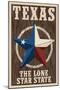 Texas - Barn Star-Lantern Press-Mounted Art Print