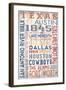 Texas - Barnwood Typography-Lantern Press-Framed Art Print