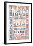 Texas - Barnwood Typography-Lantern Press-Framed Art Print