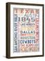 Texas - Barnwood Typography-Lantern Press-Framed Art Print