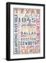 Texas - Barnwood Typography-Lantern Press-Framed Art Print