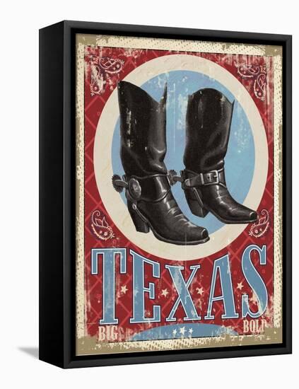 Texas Bold-null-Framed Stretched Canvas