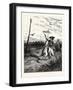 Texas: Cattle Herders Indulging in Revolver Practice on Telegraph Insulators-null-Framed Giclee Print