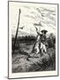 Texas: Cattle Herders Indulging in Revolver Practice on Telegraph Insulators-null-Mounted Giclee Print