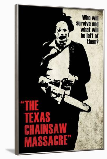 Texas Chainsaw Massacre- Leatherface Silhouette-null-Framed Poster