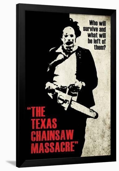 Texas Chainsaw Massacre- Leatherface Silhouette-null-Framed Poster
