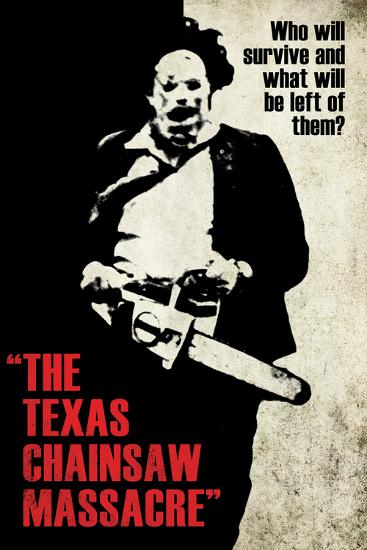 Texas Chainsaw Massacre- Leatherface Silhouette-null-Lamina Framed Poster