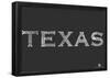 Texas Cities Text Poster-null-Framed Poster