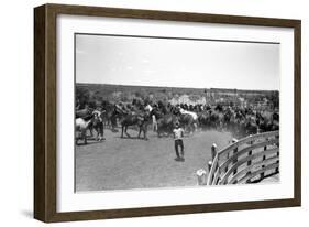 Texas: Cowboy, 1939-Russell Lee-Framed Giclee Print