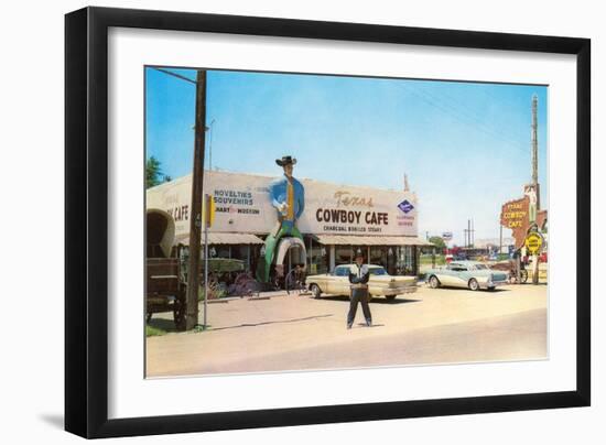 Texas Cowboy Cafe-null-Framed Art Print