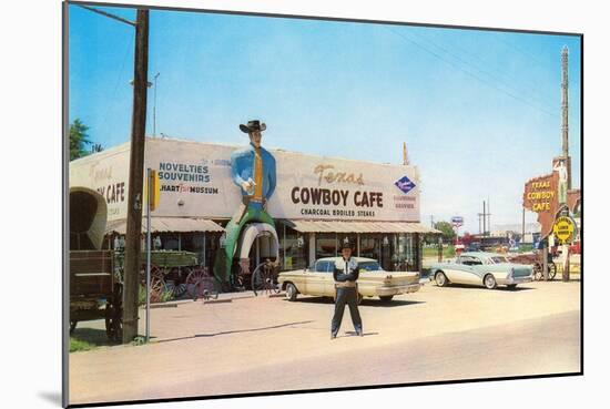 Texas Cowboy Cafe-null-Mounted Art Print